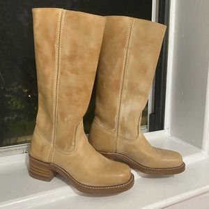 Vintage FRYE 14L Campus Boots in Banana color way